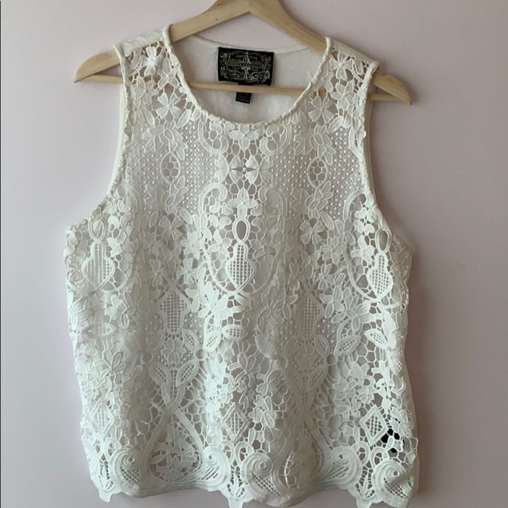 Anthro James Coviello Lace Tank